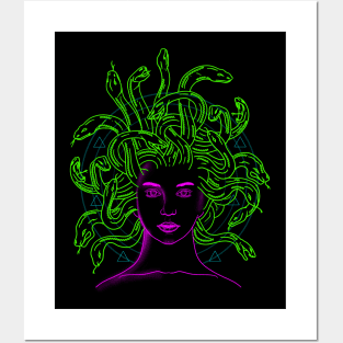 Medusa Snake Head Woman Posters and Art